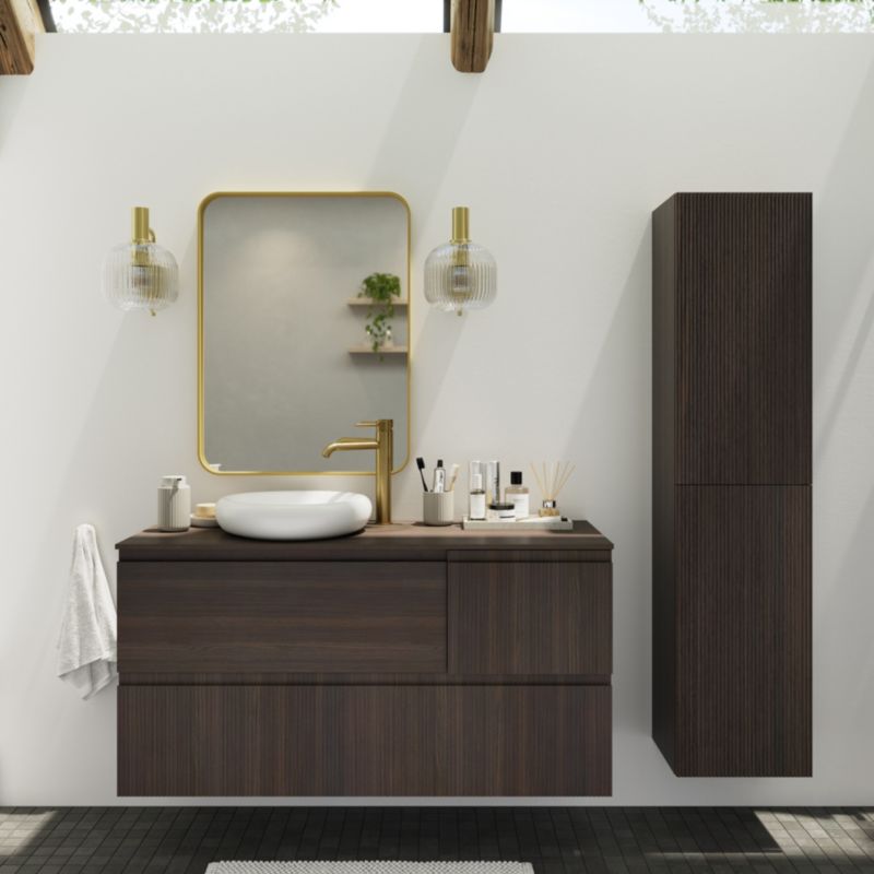 GoodHome Kentia møbelvask 80 cm hvid