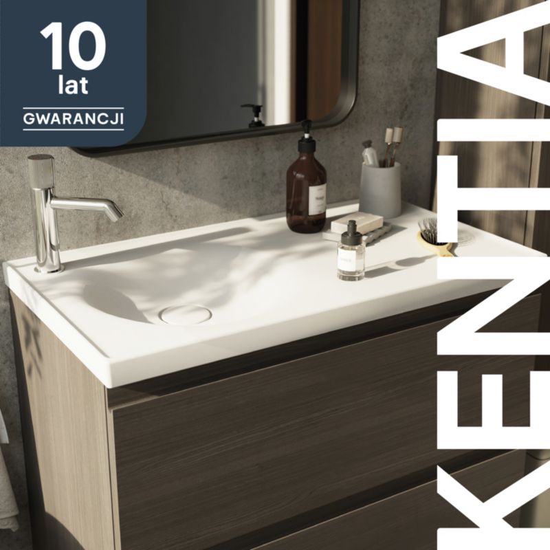 GoodHome Kentia møbelvask 80 cm hvid