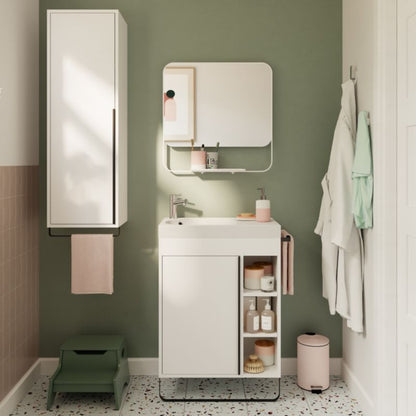 GoodHome Maza møbelvask 60 cm hvid