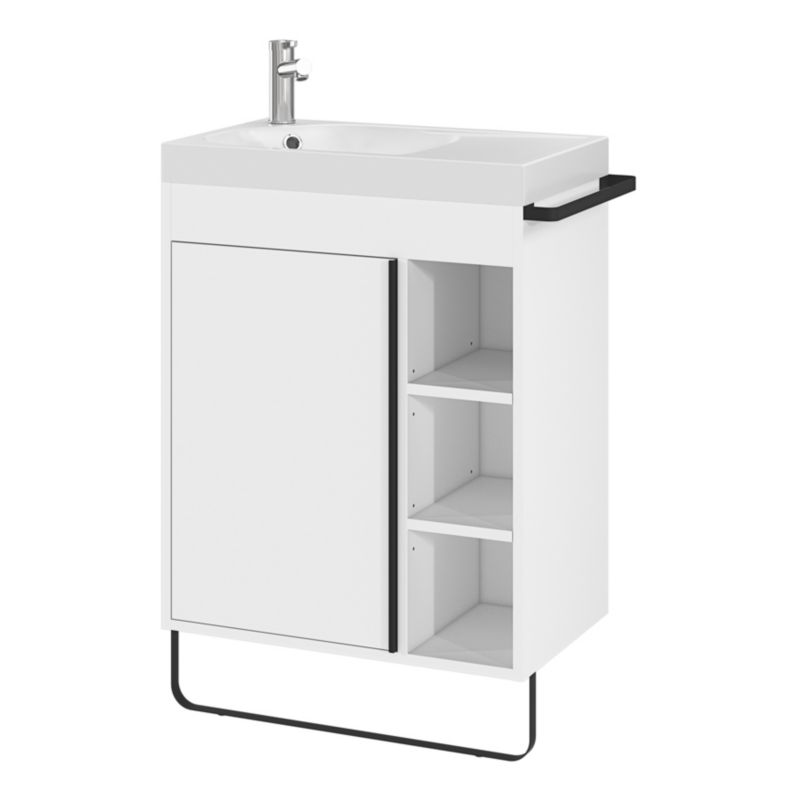 Umywalka Meblowa Maza 60 cm Hvid Konglomerat
