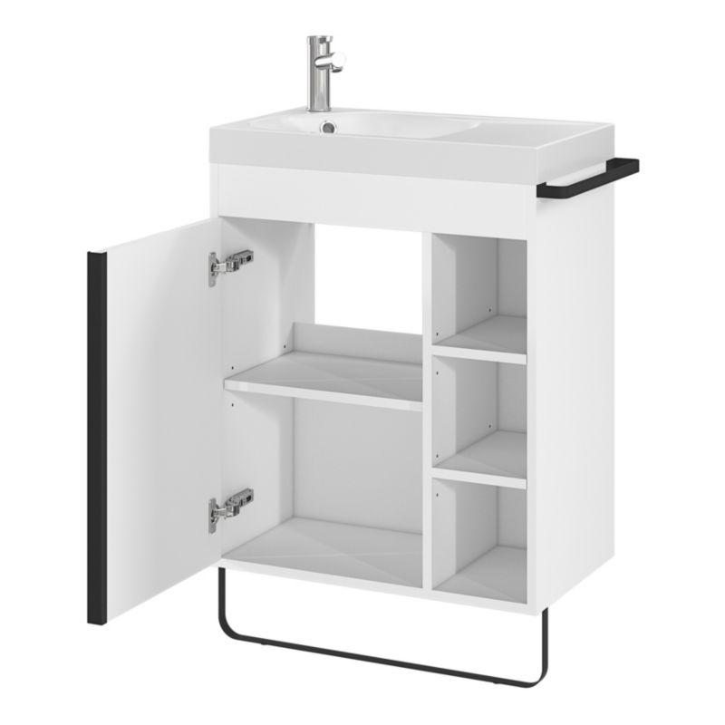 Umywalka Meblowa Maza 60 cm Hvid Konglomerat