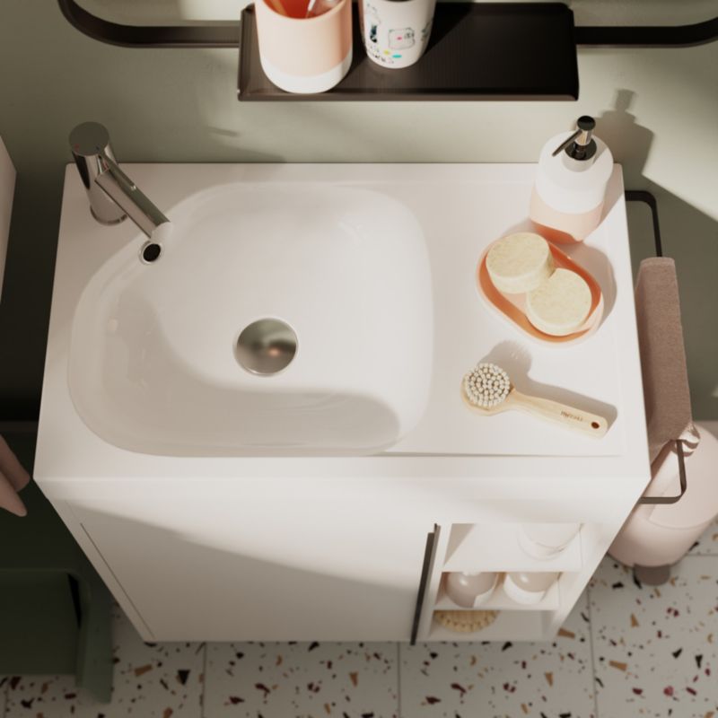 GoodHome Maza møbelvask 60 cm hvid