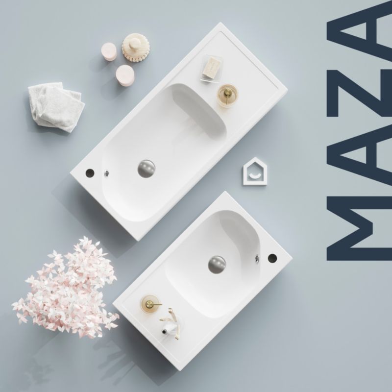GoodHome Maza møbelvask 60 cm hvid
