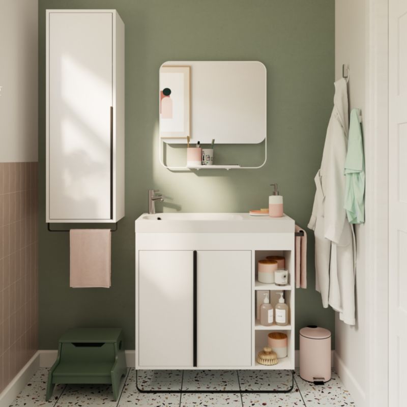 GoodHome Maza møbelvask 80 cm hvid