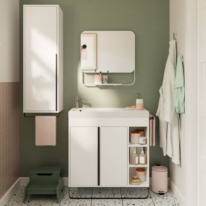 GoodHome Maza møbelvask 80 cm hvid