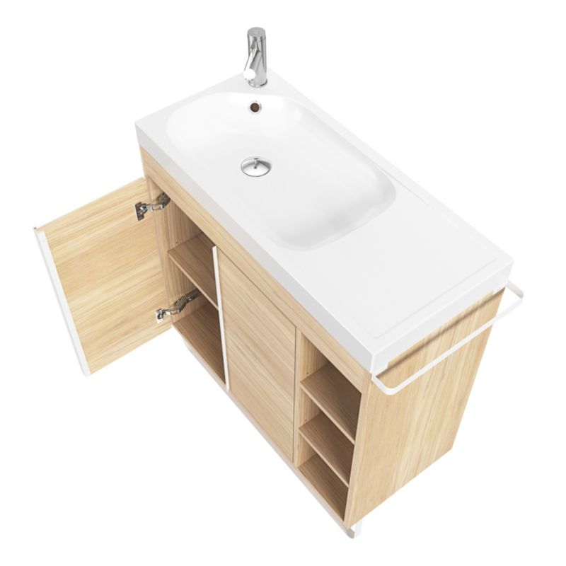 GoodHome Maza møbelvask 80 cm hvid