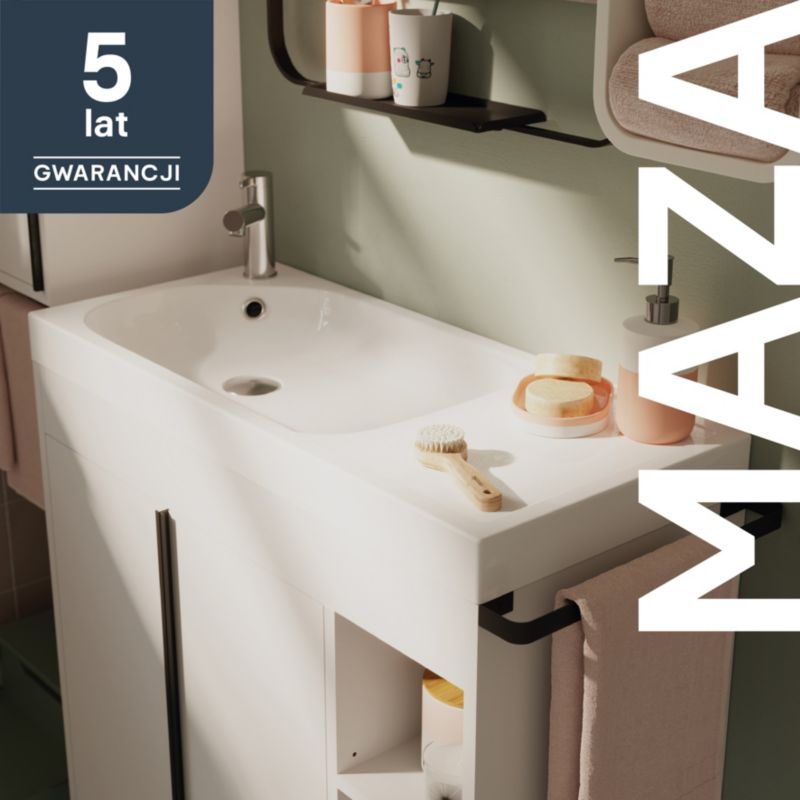GoodHome Maza møbelvask 80 cm hvid