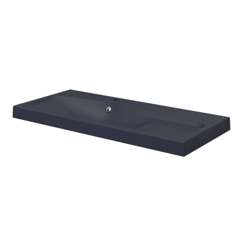 GoodHome Mila møbelvask 100 cm mat sort metal