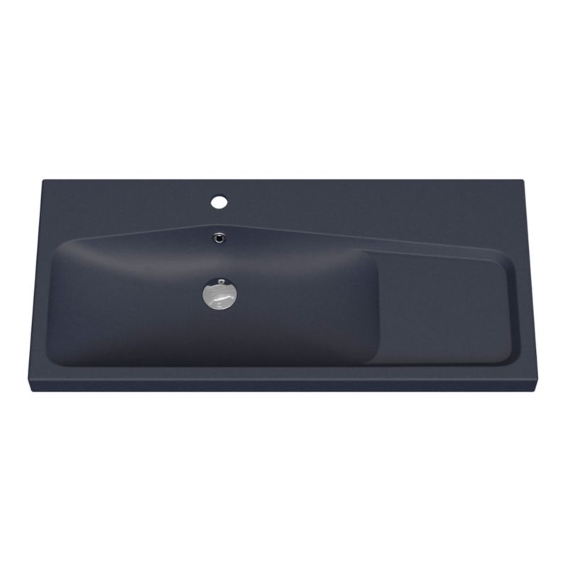GoodHome Mila møbelvask 100 cm mat sort metal