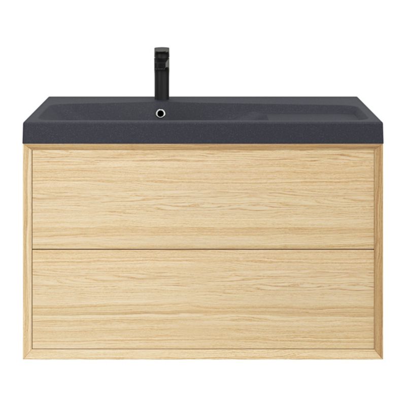 GoodHome Mila møbelvask 100 cm mat sort metal