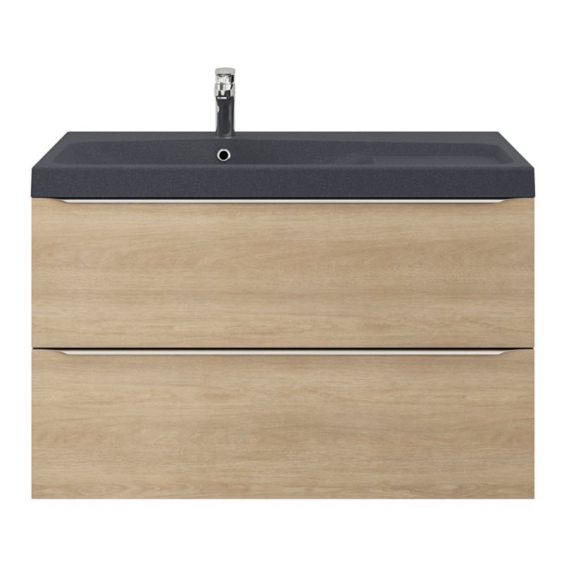GoodHome Mila møbelvask 100 cm mat sort metal