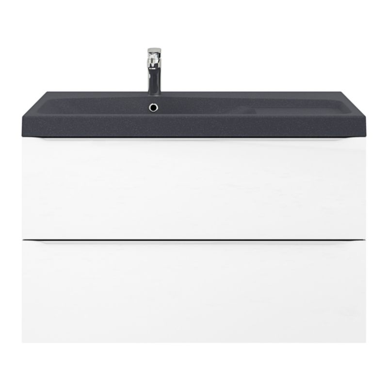 GoodHome Mila møbelvask 100 cm mat sort metal