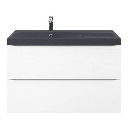 GoodHome Mila møbelvask 100 cm mat sort metal