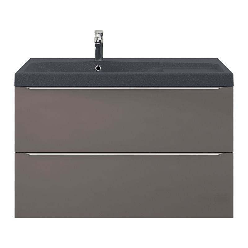 GoodHome Mila møbelvask 100 cm mat sort metal