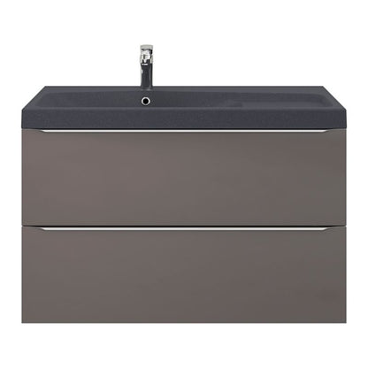 GoodHome Mila møbelvask 100 cm mat sort metal