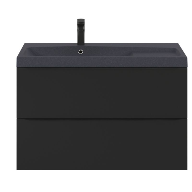 GoodHome Mila møbelvask 100 cm mat sort metal