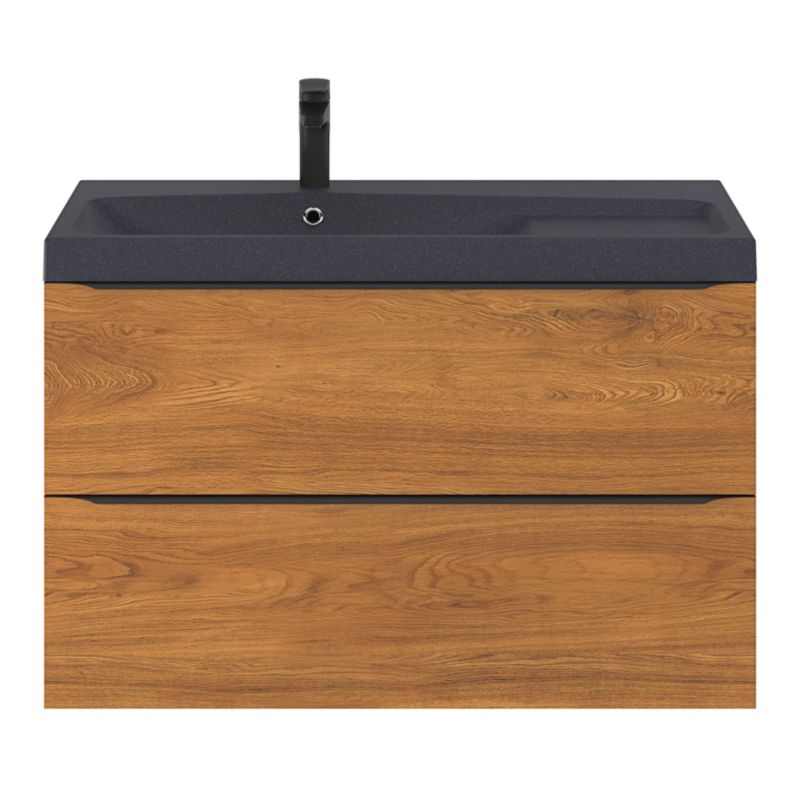 GoodHome Mila møbelvask 100 cm mat sort metal