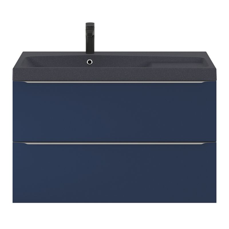GoodHome Mila møbelvask 100 cm mat sort metal