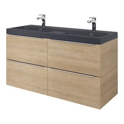 GoodHome Mila møbelvask 120 cm sort metalik