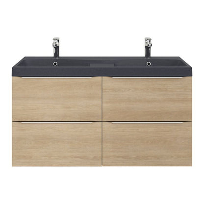 GoodHome Mila møbelvask 120 cm sort metalik