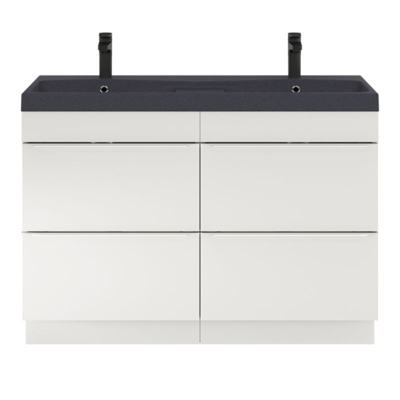 Møbelvask Mila 120 cm Sort Metallisk