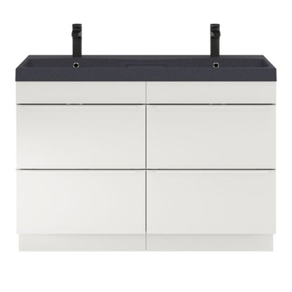 Møbelvask Mila 120 cm Sort Metallisk