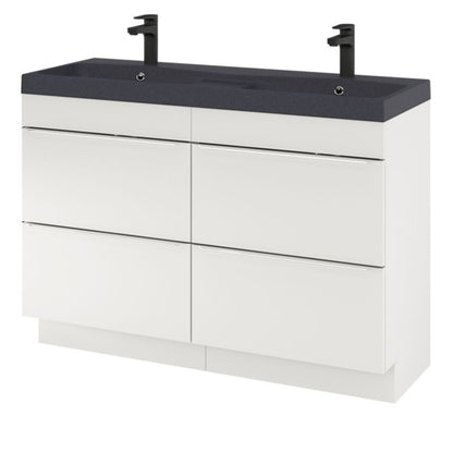 Møbelvask Mila 120 cm Sort Metallisk