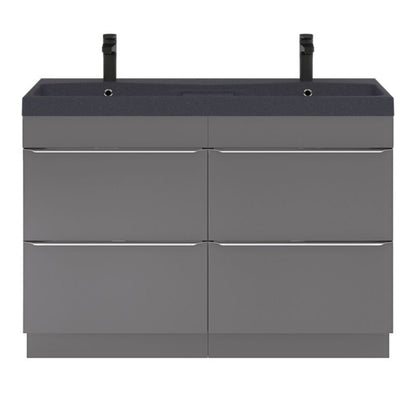 Møbelvask Mila 120 cm Sort Metallisk