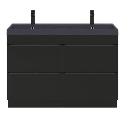 Møbelvask Mila 120 cm Sort Metallisk