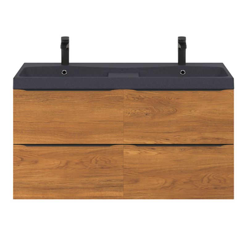 GoodHome Mila møbelvask 120 cm sort metalik