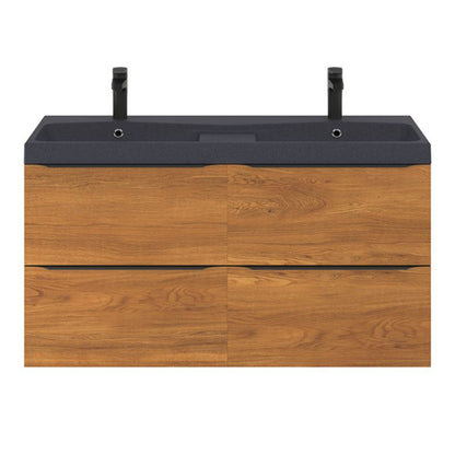 GoodHome Mila møbelvask 120 cm sort metalik
