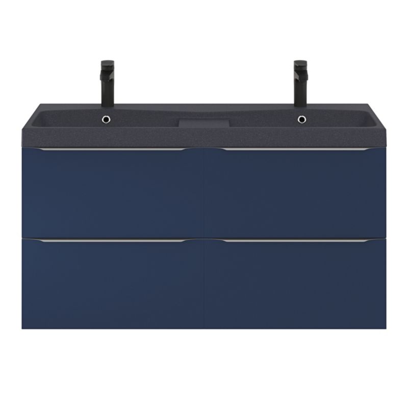 GoodHome Mila møbelvask 120 cm sort metalik