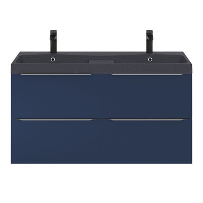 GoodHome Mila møbelvask 120 cm sort metalik