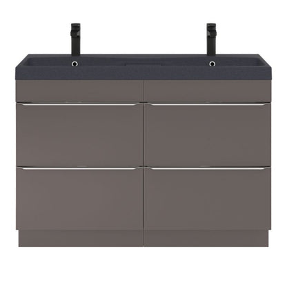 GoodHome Mila møbelvask 120 cm sort metalik
