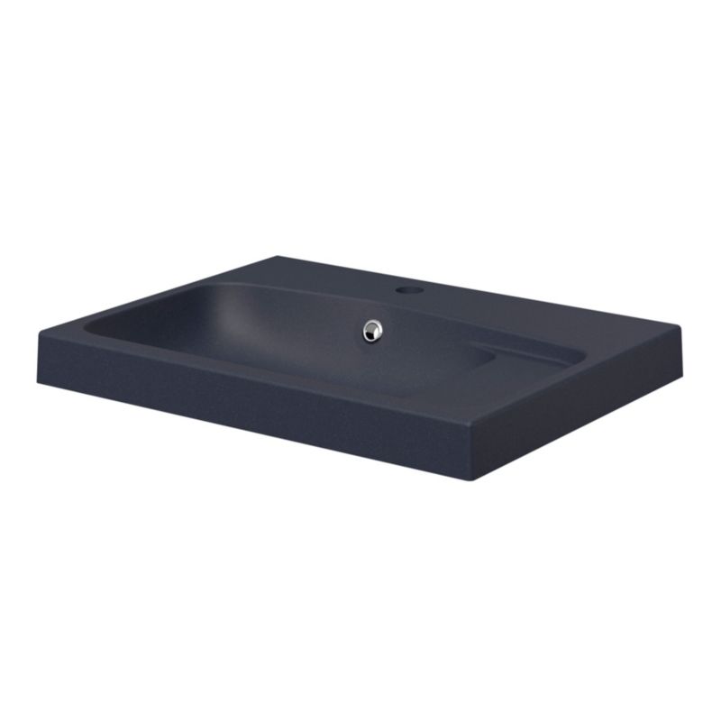 GoodHome Mila møbelvask 60 cm sort metalik