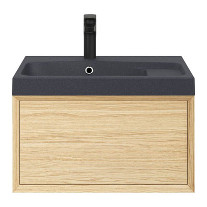 GoodHome Mila møbelvask 60 cm sort metalik