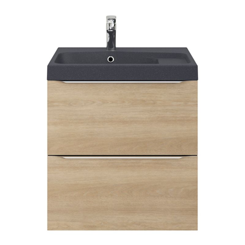 GoodHome Mila møbelvask 60 cm sort metalik