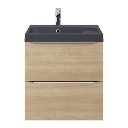 GoodHome Mila møbelvask 60 cm sort metalik