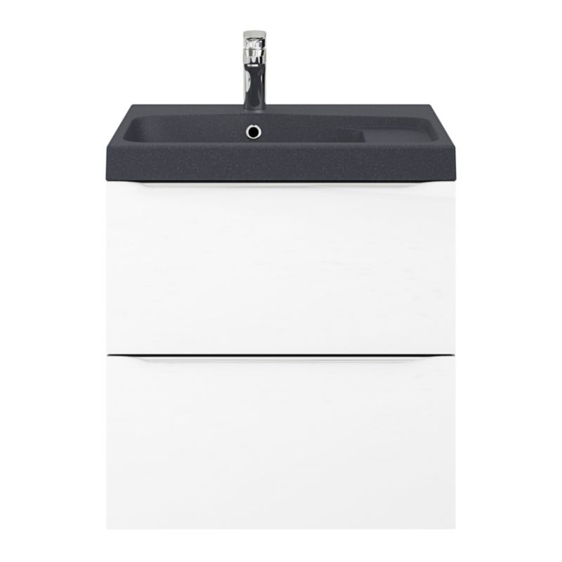 GoodHome Mila møbelvask 60 cm sort metalik