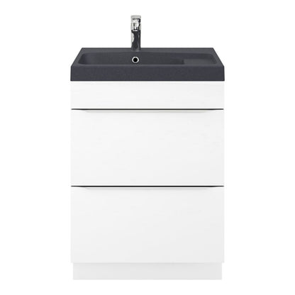 GoodHome Mila møbelvask 60 cm sort metalik