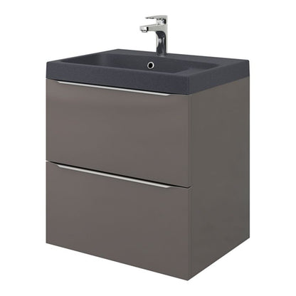 GoodHome Mila møbelvask 60 cm sort metalik