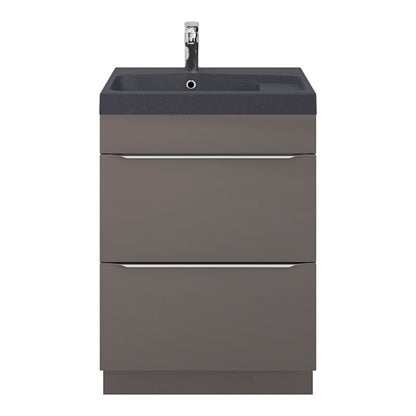 GoodHome Mila møbelvask 60 cm sort metalik