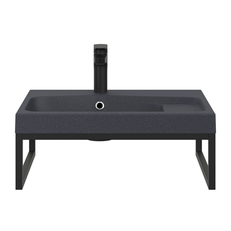 GoodHome Mila møbelvask 60 cm sort metalik