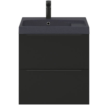 GoodHome Mila møbelvask 60 cm sort metalik