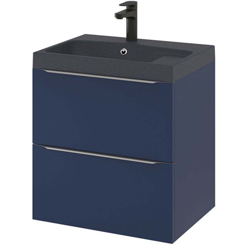 GoodHome Mila møbelvask 60 cm sort metalik