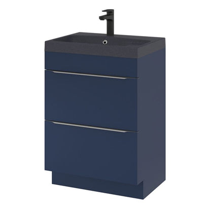 GoodHome Mila møbelvask 60 cm sort metalik
