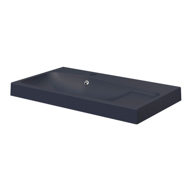GoodHome Mila møbelvask 80 cm mat-sort metalik