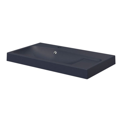 GoodHome Mila møbelvask 80 cm mat-sort metalik