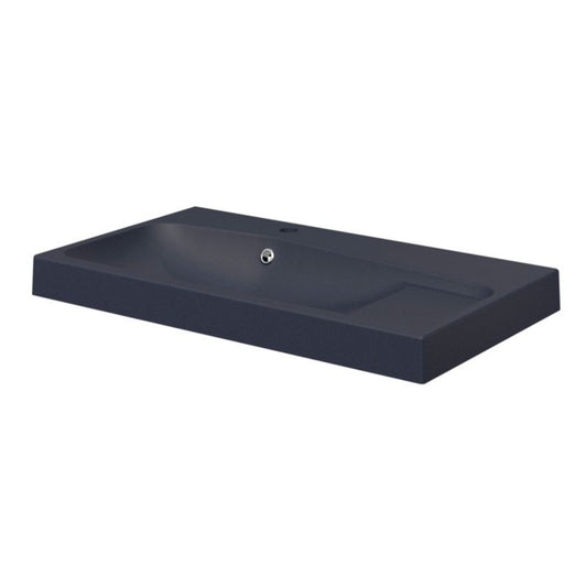 GoodHome Mila møbelvask 80 cm mat-sort metalik
