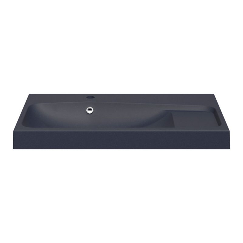 GoodHome Mila møbelvask 80 cm mat-sort metalik